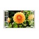 Sticker decorativ, Fereastra 3D, Flori, 85 cm, 243STK