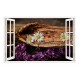 Sticker decorativ, Fereastra 3D, Flori, 85 cm, 304STK