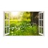 Sticker decorativ, Fereastra 3D, Flori, 85 cm, 313STK