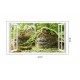 Sticker decorativ, Fereastra 3D, Padure, 85 cm, 237STK