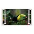 Sticker decorativ, Fereastra 3D, Papagal, 85 cm, 282STK