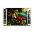 Sticker decorativ, Fereastra 3D, Papagal, 85 cm, 296STK