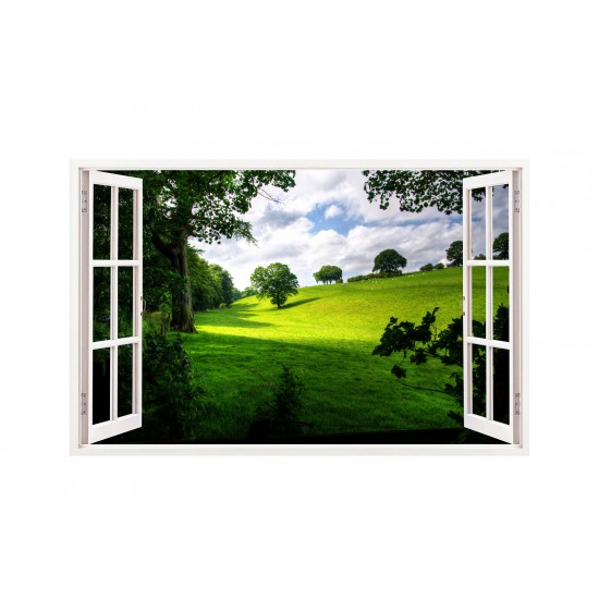 Sticker decorativ, Fereastra 3D, Primavara, 85 cm, 212STK Sticker decorativ, Fereastra 3D, Primavara, 85 cm, 212STK