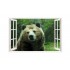 Sticker decorativ, Fereastra 3D, Urs, 85 cm, 225STK