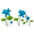Sticker decorativ, Flori albastre, 150 cm, 396STK