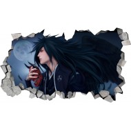 Sticker decorativ, Gaura in perete 3D, Anime, 85 cm, 342STK