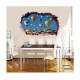 Sticker decorativ, Gaura in perete 3D, Baloane, 85 cm, 400STK