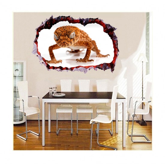 Sticker decorativ, Gaura in perete 3D, Broasca, 85 cm, 392STK Sticker decorativ, Gaura in perete 3D, Broasca, 85 cm, 392STK