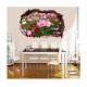 Sticker decorativ, Gaura in perete 3D, Flori, 85 cm, 333STK-1