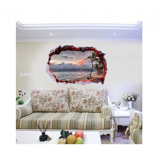 Sticker decorativ, Gaura in perete 3D, Mare, 85 cm, 404STK Sticker decorativ, Gaura in perete 3D, Mare, 85 cm, 404STK
