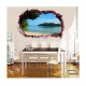 Sticker decorativ, Gaura in perete 3D, Ocean, 85 cm, 332STK-1