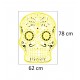 Sticker decorativ, Skull, 78 cm, 216STK-4