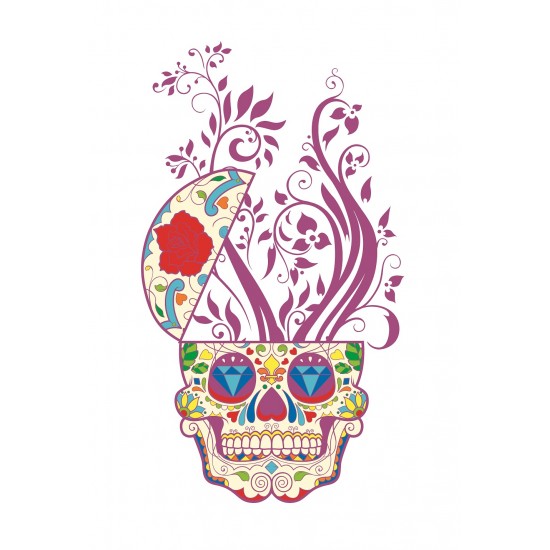 Sticker decorativ, Skull, 90 cm, 219STK-6