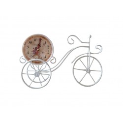 Ceas decorativ, Bicicleta, Alb, 32 cm, 875DL