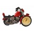 Ceas de masa, Motocicleta, Rosu, 22 cm, SD6185-8