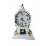 Ceas de masa cu pendul, Boem, Alb, 38 cm, 2770BB Ceas de masa cu pendul, Boem, Alb, 38 cm, 2770BB