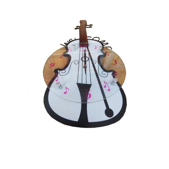 Ceas de perete, In forma de vioara, 60 cm,  M20119