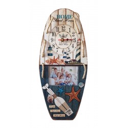 Ceas de perete Maritim cu Poza, Multicolor, 46 cm, LK-349V1
