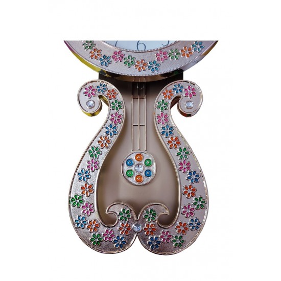 Ceas de perete cu pendul, Princess gold, 59 cm, RK35PND