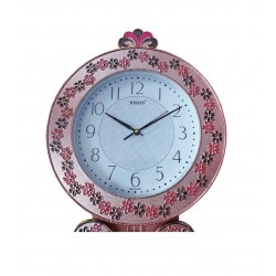 Ceas de perete cu pendul, Princess pink, 59 cm, RK36PND
