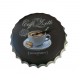 Ceas de perete in forma de capac de bere, Coffe latte, Metal, 40 cm,  540925X