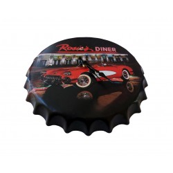 Ceas de perete in forma de capac de bere, Rosies Diner, Metal, 40 cm, 540922X Ceas de perete in forma de capac de bere, Rosies Diner, Metal, 40 cm, 540922X