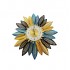 Ceas de perete in forma floare, Gerbera, Silentios, 70 cm,  H930445