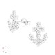 Cercei argint, Ancora cu cristale Swarovski White, A4S32812-1 Cercei argint, Ancora cu cristale Swarovski White, A4S32812-1