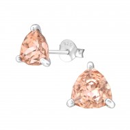 Cercei argint, Triunghi cu cristale Swarovski Vintage Rose, A4S35598-1 Cercei argint, Triunghi cu cristale Swarovski Vintage Rose, A4S35598-1