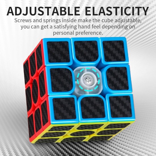 Cub Magic 3x3x3 Moyu Meilong fibra de carbon, 176CUB-1