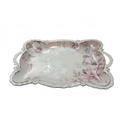 Fructiera platou cu flori, Roz, 42 cm, MK106