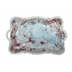 Fructiera platou cu flori, Roz, 42 cm, MK107