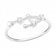 Inel argint,  Balanta cu cristale din Zirconiu White, Marimea  55, A4S39350
