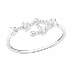 Inel argint,  Balanta cu cristale din Zirconiu White, Marimea  55, A4S39350