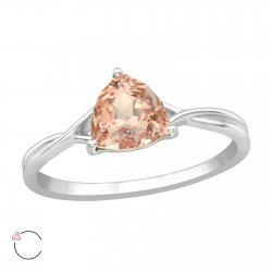 Inel argint, Para cu cristale Swarovski Rose, Marimea 57, A4S39502