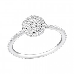 Inel argint,  Stralucitor cu cristale din Zirconiu White, Marimea 55, A4S39252