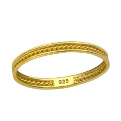 Inel argint placat cu aur 18K,  Franghie, Marimea 52, BV39168