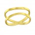 Inel argint placat cu aur 18K,  Incrucisat, Marimea 52, A4S39505