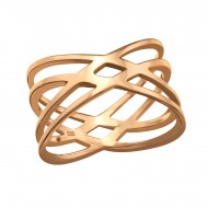Inel argint placat cu aur roz 14K,  Impletit, Marimea 49, A4S39508