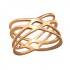Inel argint placat cu aur roz 14K,  Impletit, Marimea 49, A4S39508