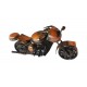 Motocicleta decorativa, Din metal, Maro, 17 cm, 356-3D1