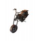 Motocicleta decorativa, Din metal, Maro, 20 cm, 356MD1