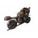 Motocicleta decorativa, Din metal, Negru, 17 cm, 356-3D