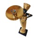 Ornament decorativ, Africana cu suport pentru bijuterii, Auriu, 32 cm, XC222306