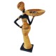 Ornament decorativ, Africana cu suport pentru bijuterii, Auriu, 32 cm, XC222306