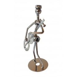 Ornament decorativ, Muzicant din metal, Nergu, 13 cm, 356XD-7 Ornament decorativ, Muzicant din metal, Nergu, 13 cm, 356XD-7