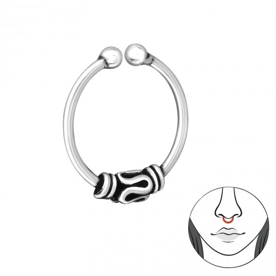 Piercing  nas din Argint, Bali, Silver, A4S31997 