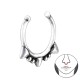 Piercing  nas din Argint, Coroana, Silver A4S28389