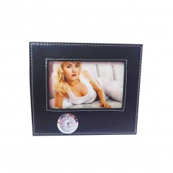 Rama foto 15x10, cu ceas, Piele ecologica, 1D311