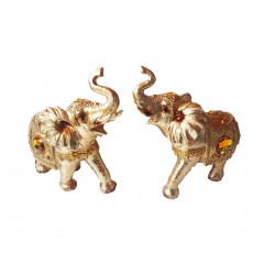 Set 2 elefanti, Auriu, 20 cm, 150904C